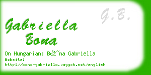 gabriella bona business card